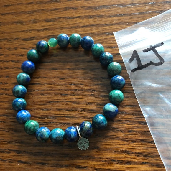 Jaelynn Jewelry Jewelry - Azurite Malachite Handmade Bracelet w/Swarovski